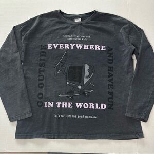 Zara Kids Long-Sleeve T-Shirt Retro Computer Design